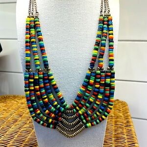 Vintage Boho Mulitcolored Boho Necklace
